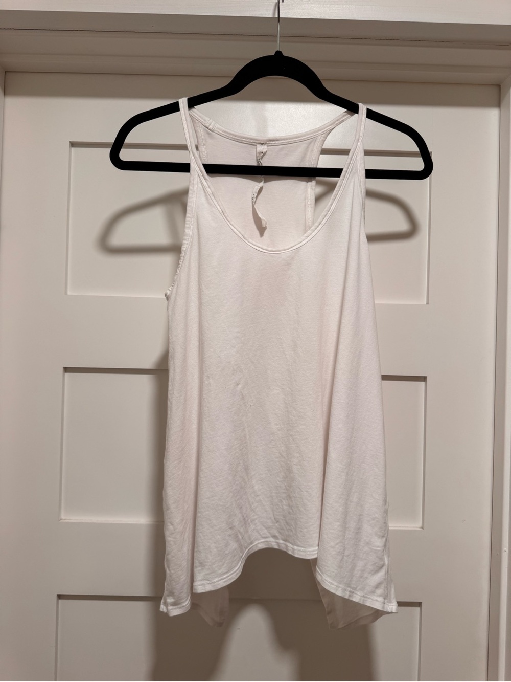 lululemon athletica White Scoop Neck Racerback Tank